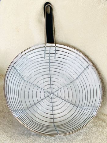 Poêle à frire avec panier inox, couleur bleu