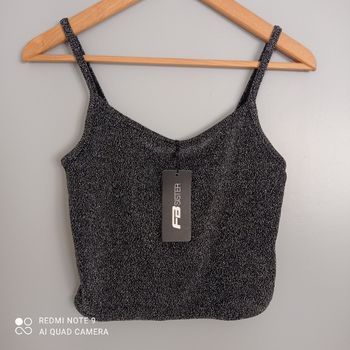 Débardeur noir argenté lurex t38