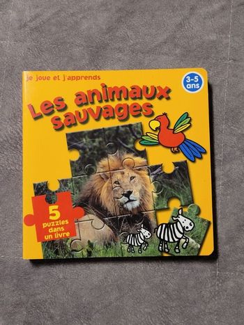 Je joue et j'apprends - Les animaux sauvages - Livre Puzzle 3-5 ans