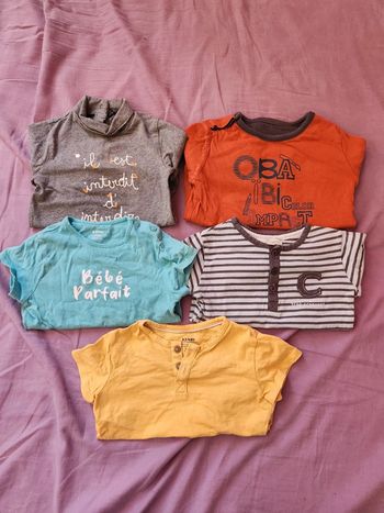 Lot t-shirts taille 24 mois