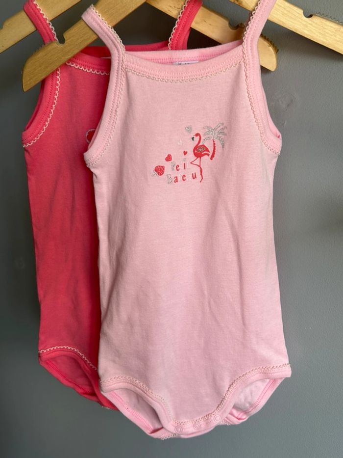 Lot 3 bodys bretelles Petit bateau fille 36 mois neufs - photo numéro 4