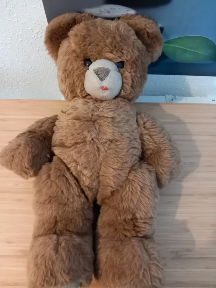 Ours marron vintage marque nounours 51cm articulé - photo numéro 2
