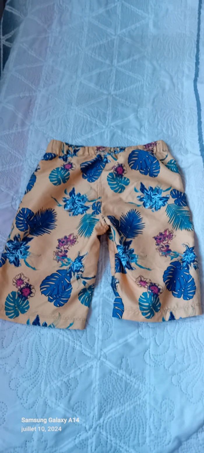 Bermuda léger imprimé hawaïen orange garçon 12 ans in extenso - photo numéro 8