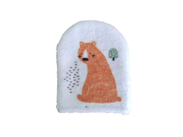 Lot de 5 gants de toilette - animaux de la Forêt - photo numéro 4