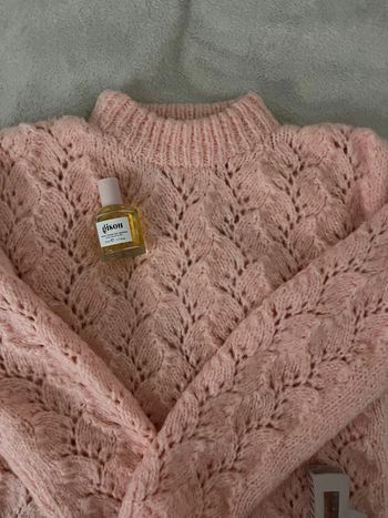 pull italien rose laine