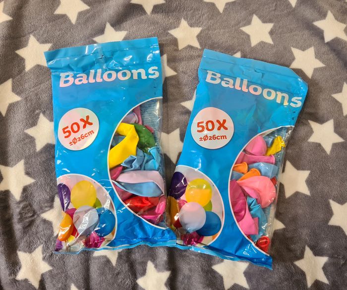 Lot de 2 sachets de ballons colorés