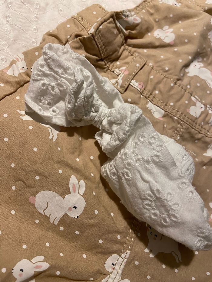 Ensemble salopette motif lapins + bandeau - photo numéro 6