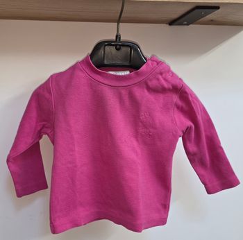 Tee-shirt ML fushia 12 mois