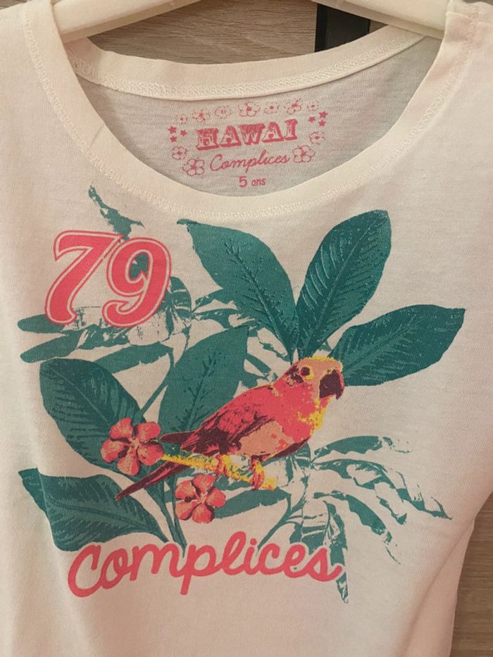Ensemble t-shirt et short Hawaï Complices Taille 5 ans - photo numéro 5