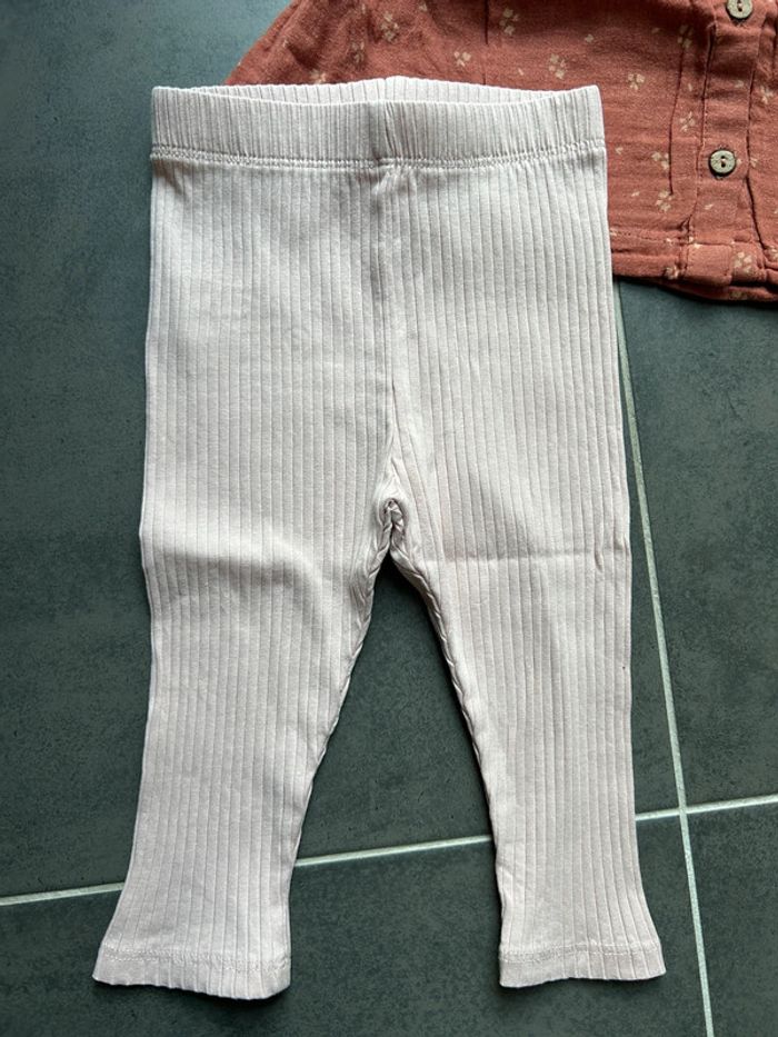 Ensemble lot de 2 articles tunique/robe et legging bébé fille Kiabi - photo numéro 2