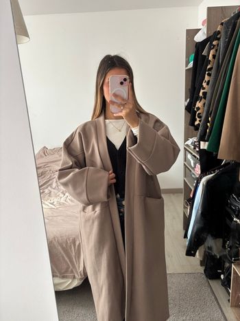 Long manteau beige