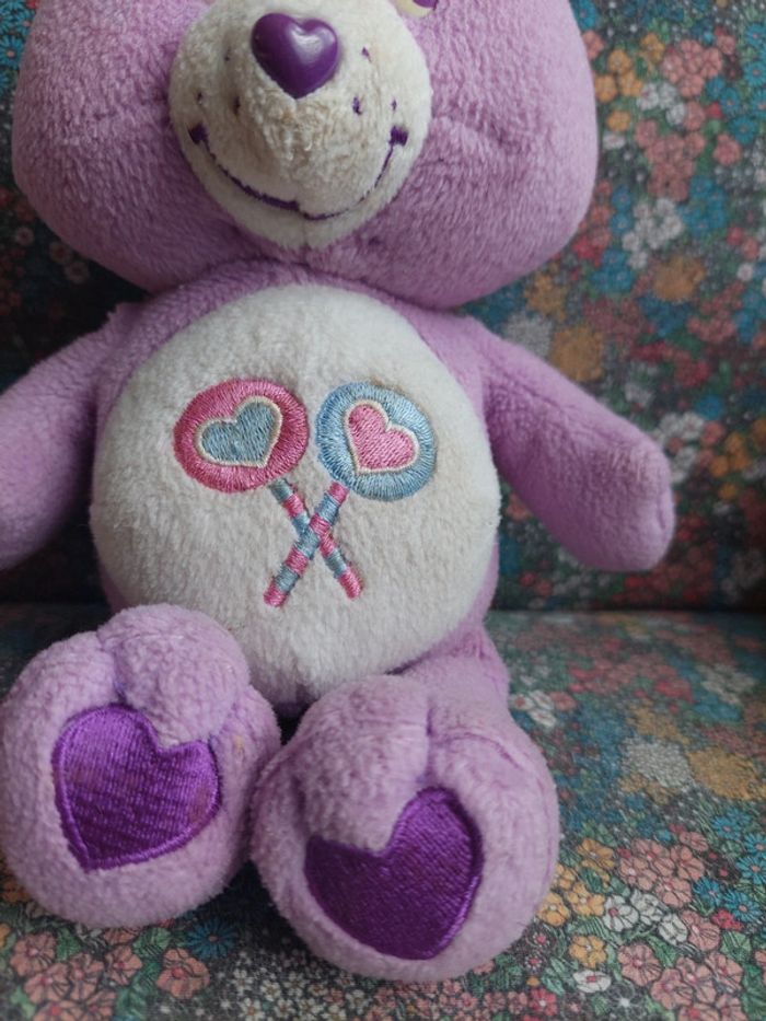 #3 Peluche bisounours jemini sucette violet - photo numéro 2