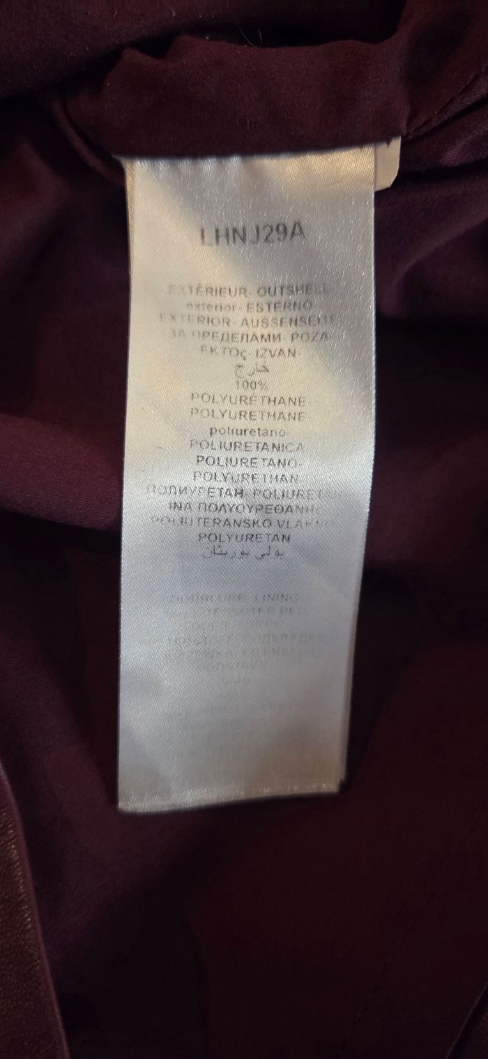 Jupe NAF NAF T.36 – effet cuir bordeaux – taille élastique – chic et tendance – excellent état - photo numéro 8