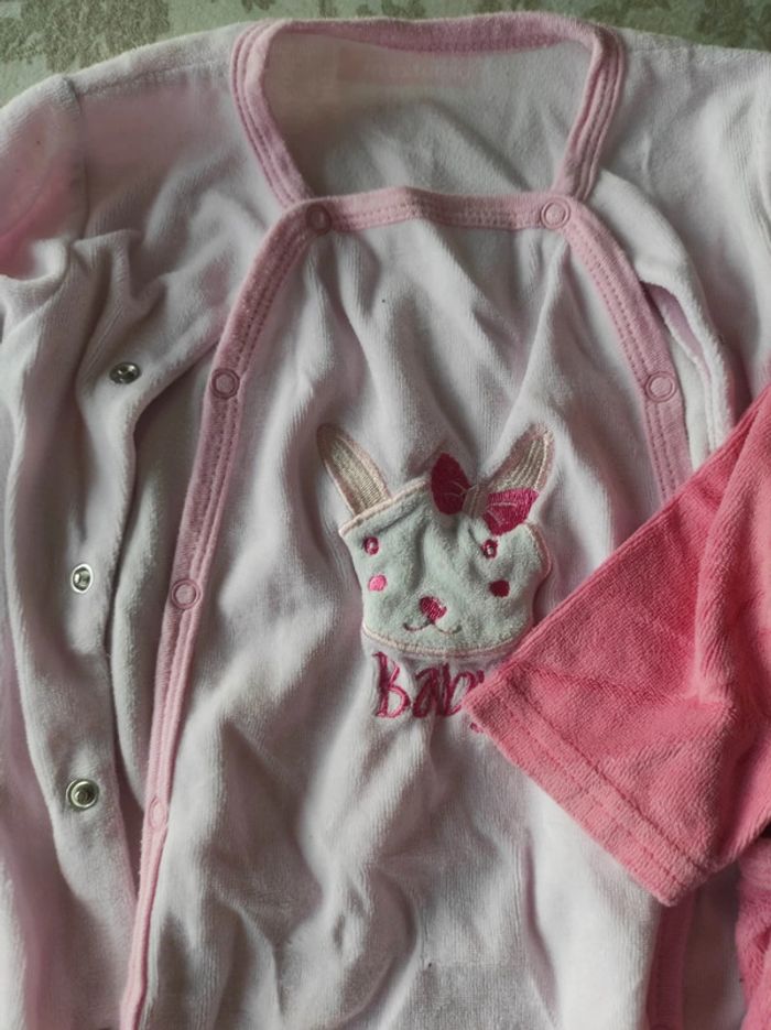 Lot de 4 pyjamas velours fille 12 mois - photo numéro 4
