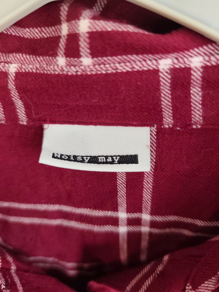 Chemise bordeaux à carreaux – Taille S – Noisy May - photo numéro 2
