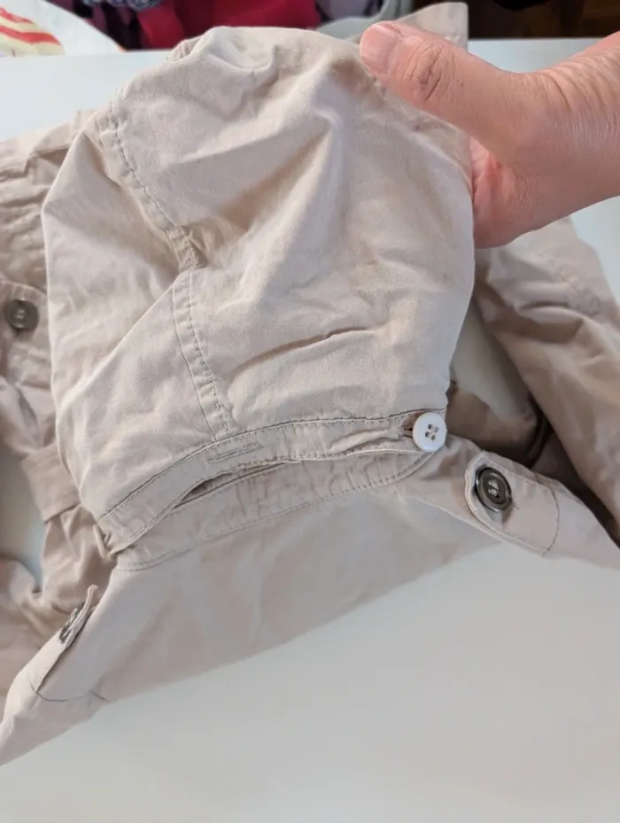 Trench manteau beige Okaïdi fille 3 ans - photo numéro 3