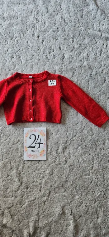 Gilet cache coeur 24 mois