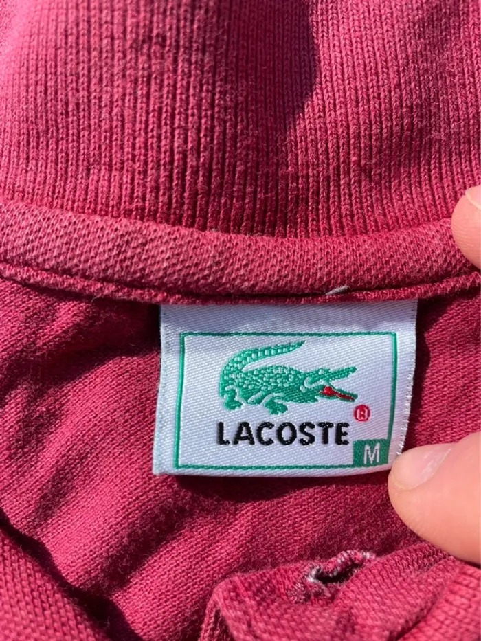 Polo Lacoste Logo Brodé Red - M - photo numéro 5