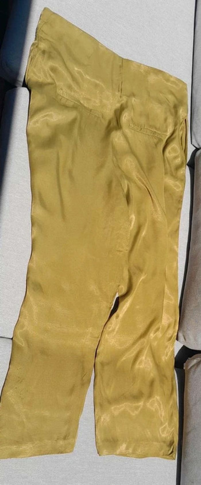 Pantalon vert satiné - photo numéro 3