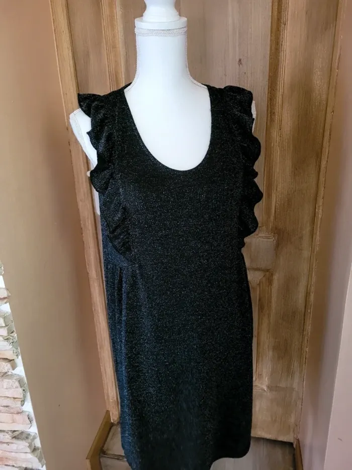 Robe noir à paillette femme taille M neuve