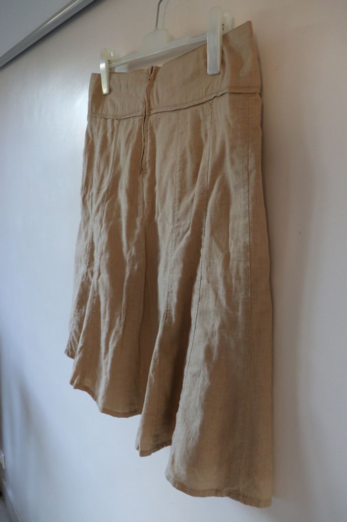 Jupe beige 42 en lin - photo numéro 7