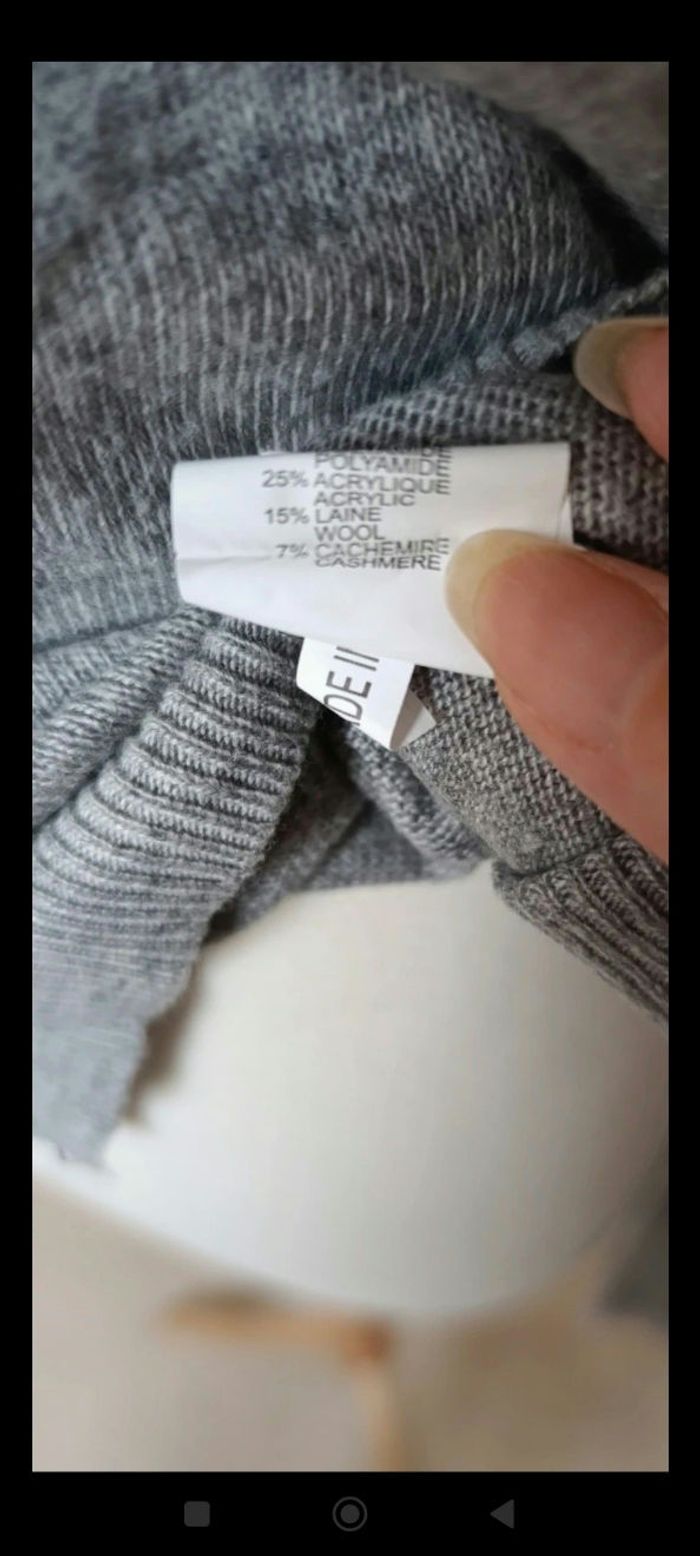 Gilet fin gris taille L - so sweet / laine cachemire - photo numéro 3