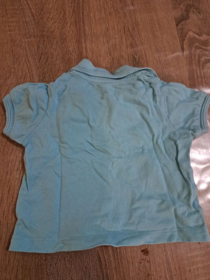 Polo 9 mois turquoise avec petit zèbre - photo numéro 2