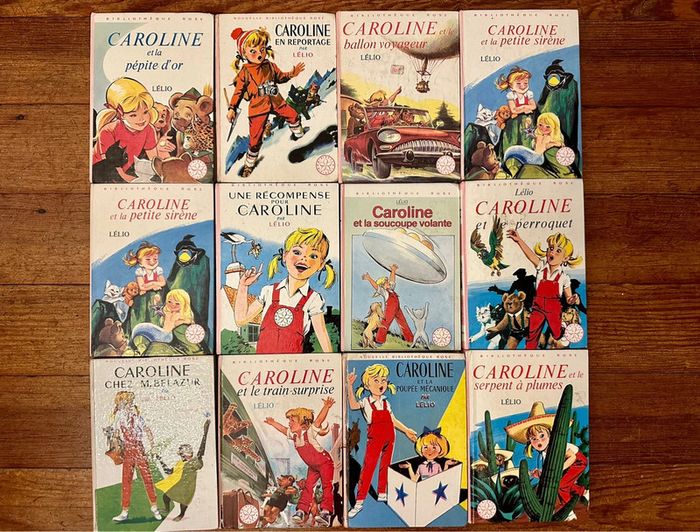 Lot de 12 livres Caroline bon état bibliothèque rose anciens vintage Pierre Probst