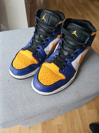 🔥Nike Air Jordan 1 Mid Lakers T.40 💫🏀