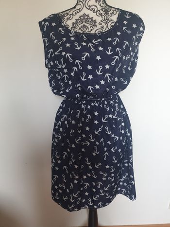 Robe imprimée navy