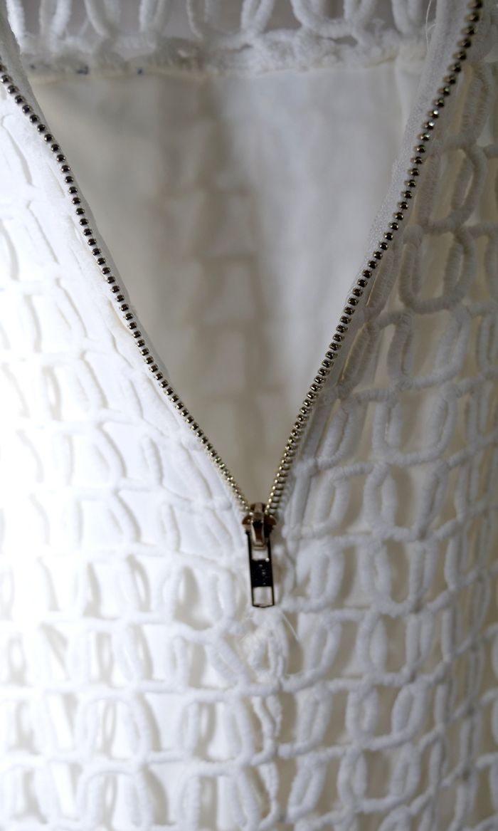 Vera & Lucy - Quiney - Robe Mi-Longue au Crochet - Ecru/Blanc - Femme Taille S - Neuve - photo numéro 6