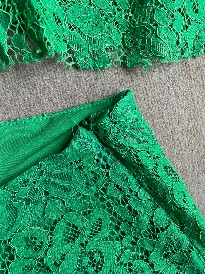 Ensemble dentelle vert Zara - photo numéro 5