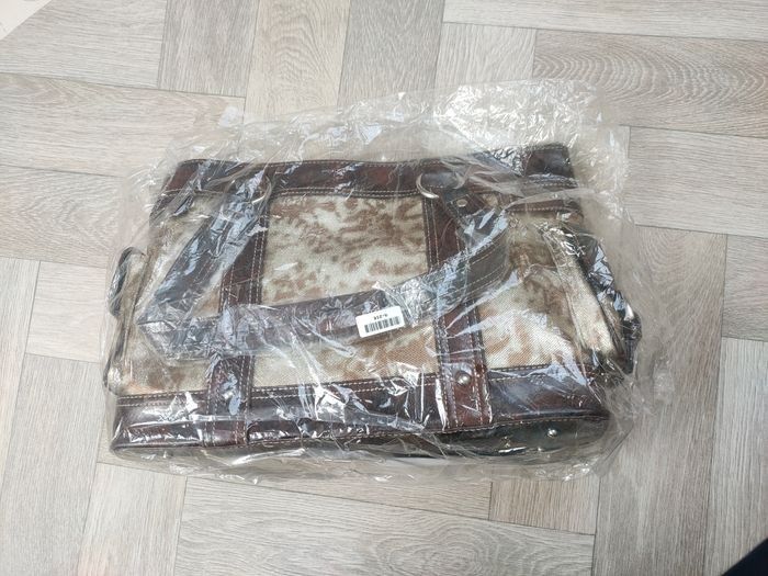 Sac à main neuf doré croco marron - photo numéro 2