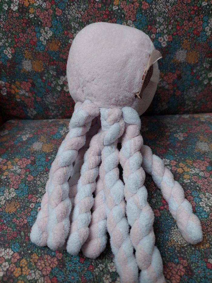 Nattou - peluche doudou pieuvre rose - photo numéro 2
