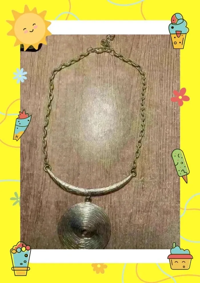 Collier argenté rond - photo numéro 2