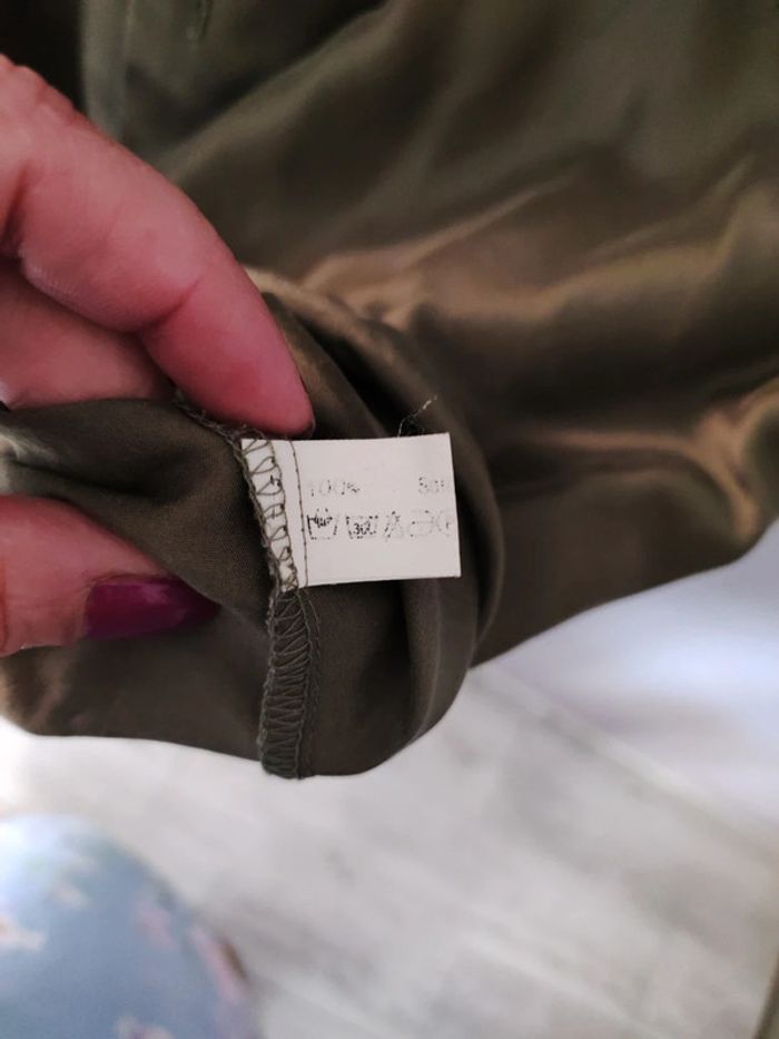 Chemise en soie kaki taille 1 - photo numéro 5