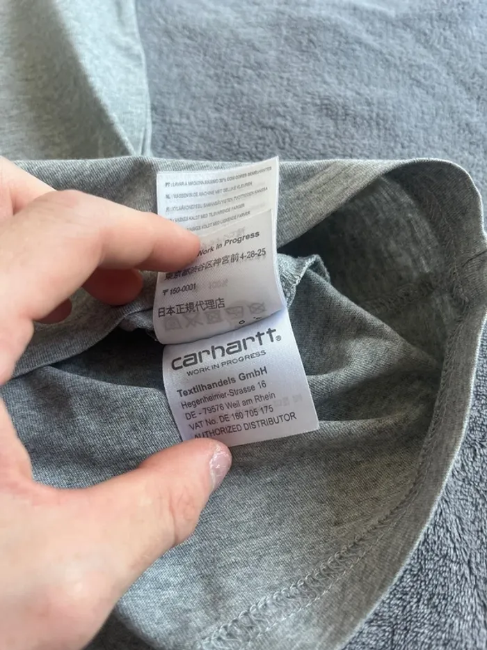 T-shirt Carhartt WIP gris logo poitrine – Neuf sans étiquette – Taille S - photo numéro 6