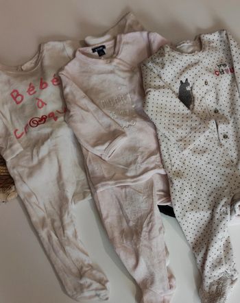 Lot pyjama hiver velours bébé fille printemps automne