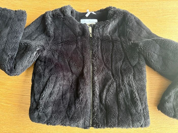 Veste en fausse fourrure noire Orchestra 6 ans - photo numéro 2