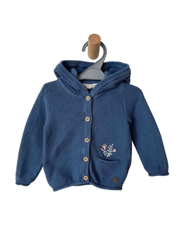 Gilet coton bleu à capuche - Lupilu 62/68cm (2-6mois)
