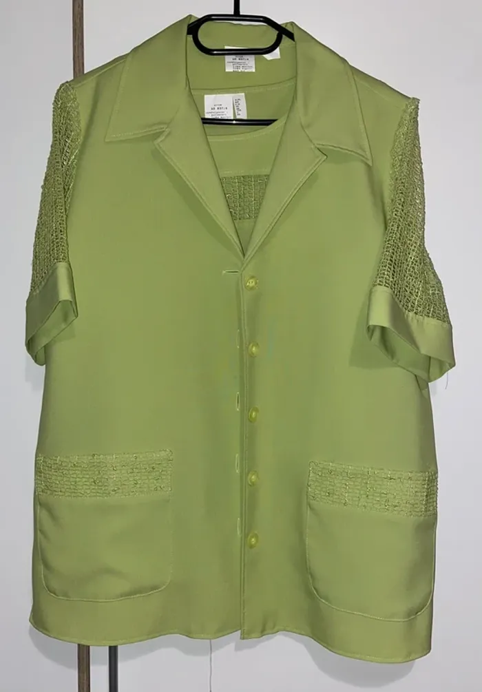 Ensemble tailleur vert pomme - photo numéro 2