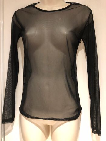 T-shirt noir transparent taille unique
