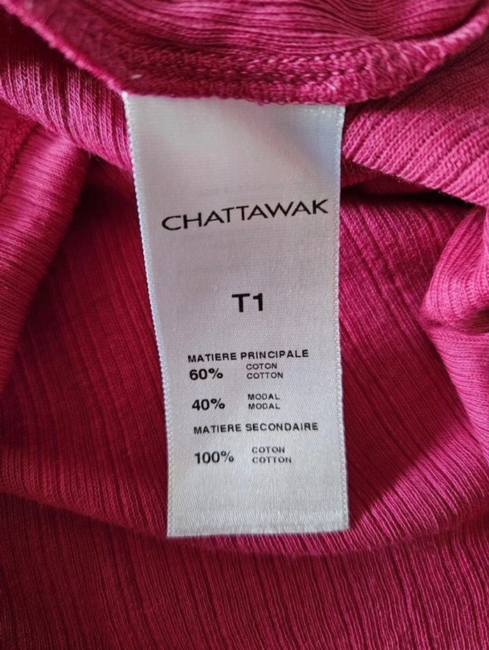 NEUF Top sans manche Chattawak fuschia taille 36 - photo numéro 14