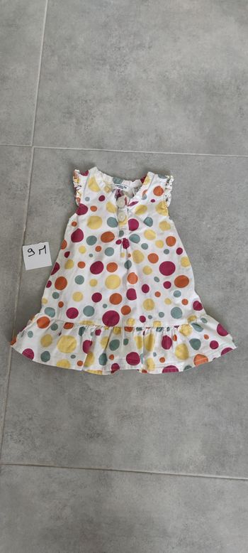 Robe blanche bébé fille 9 mois