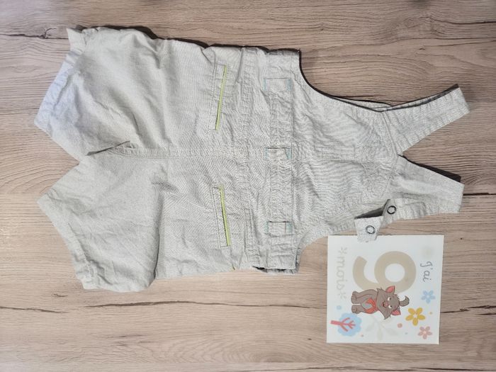 Salopette short beige, Orchestra, 9 mois - photo numéro 2