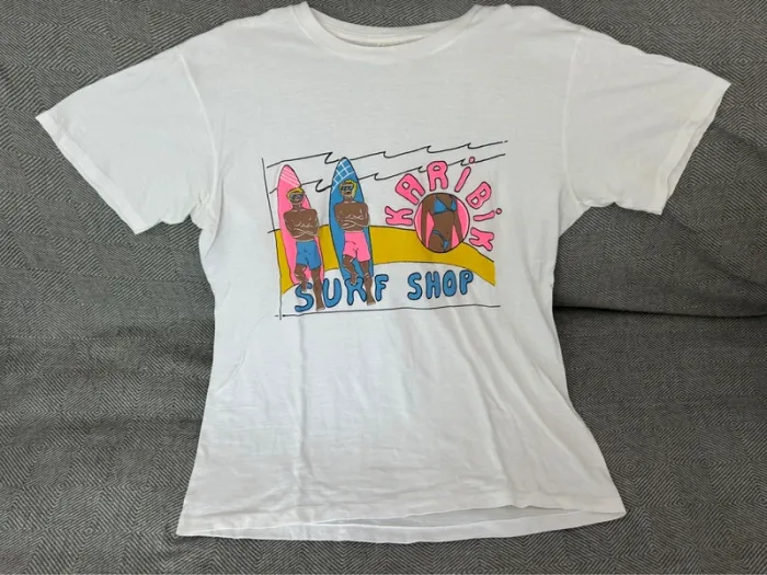 Tee-shirt vintage années 80 “Karibik Surf Shop” - photo numéro 2