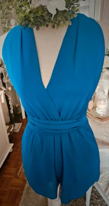 Combi Short bleu à nouer L & S Taille 38/40 Neuf