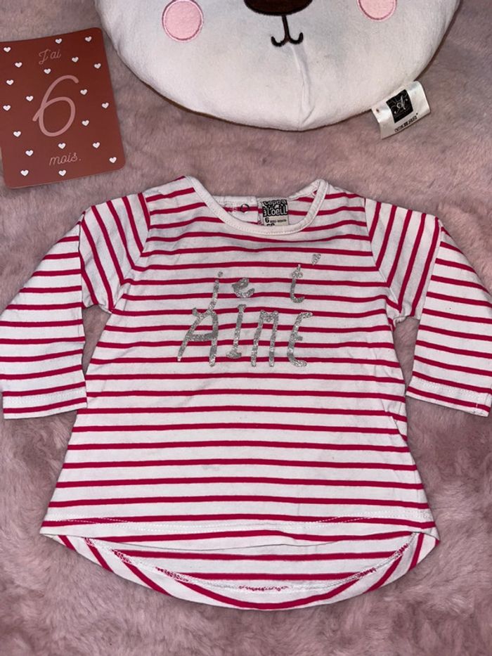 Lot de 4 tee shirt ML 6 mois - photo numéro 2