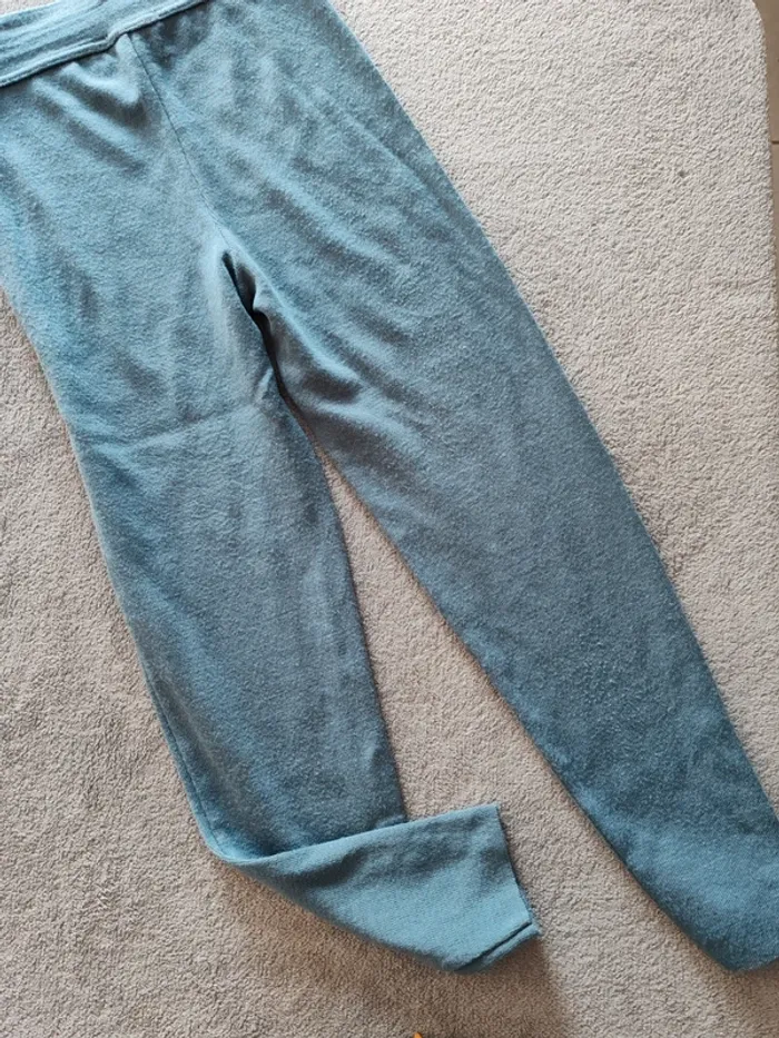 Kookaï Pantalon Slim Maille Laine T36 – bleu - photo numéro 3