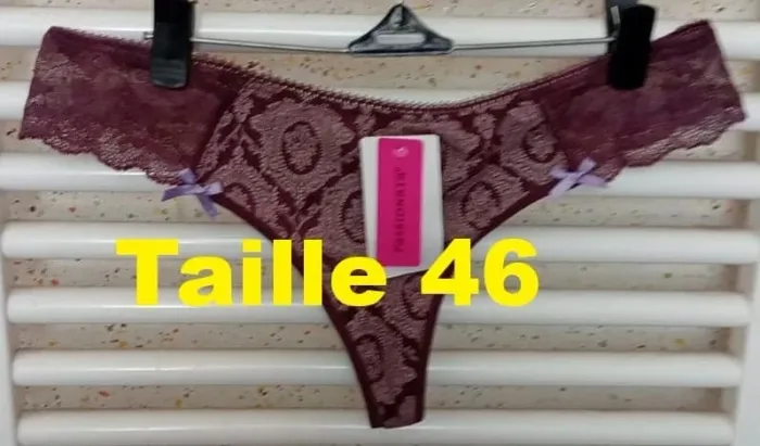 String / Culotte avec dentelle violet motif blanc Passionata Taille 46 (FR)
